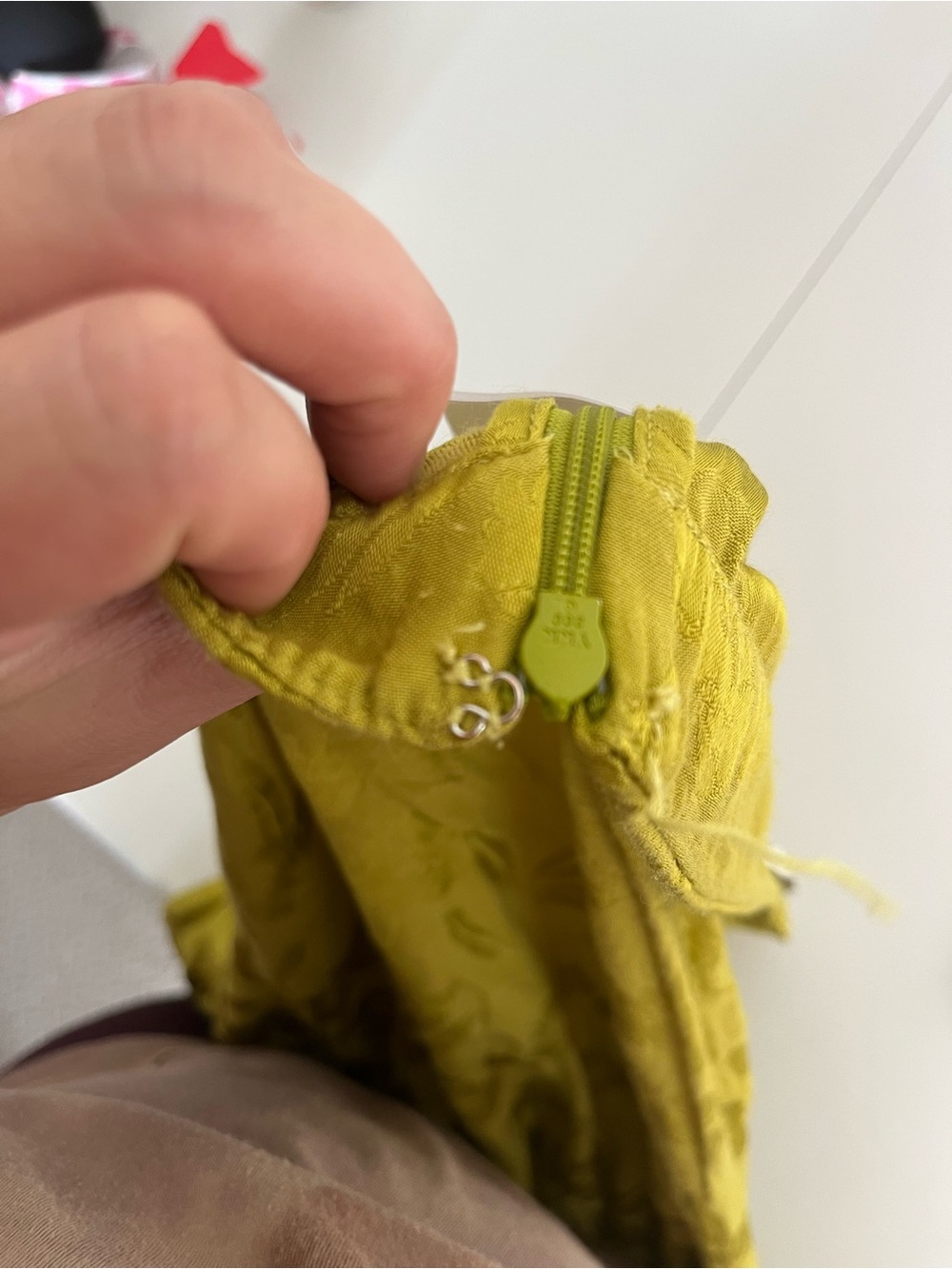Favorite Daughter Satin Jacquard Wide Leg Friday Wide Leg Pant Lime 12 Persephon - Picture 15 of 17